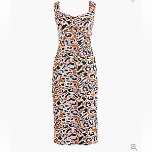 J. crew Contrast-stitched sheath dress in stretch faille Size 4 NWT